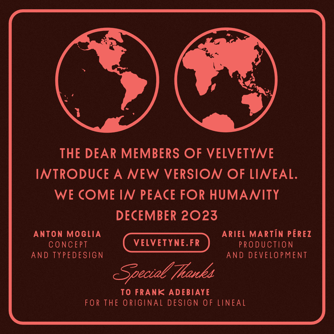 Lineal：灵感来自于 Gérard Manset 的歌曲《2870》